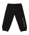 Balmain Logo-print Cotton Track Pants In Black