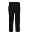 Balmain Navy Blue Twill Pant In Black