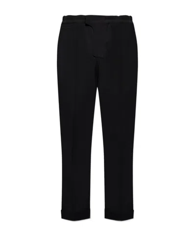 Balmain Straight-leg Cropped Trousers In Black
