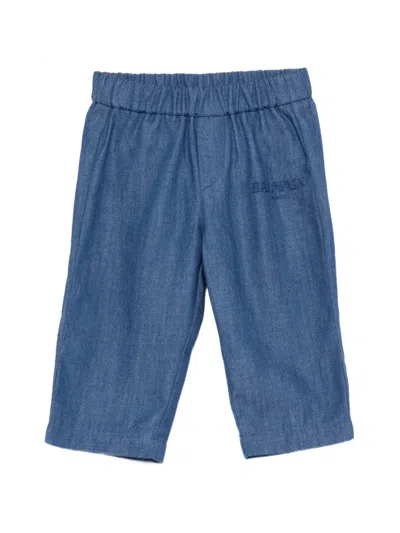Balmain Babies' Elasticated Jeans In Blue