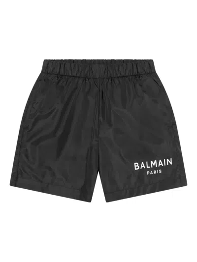BALMAIN ELASTICATED LOGO SWIM SHORTS