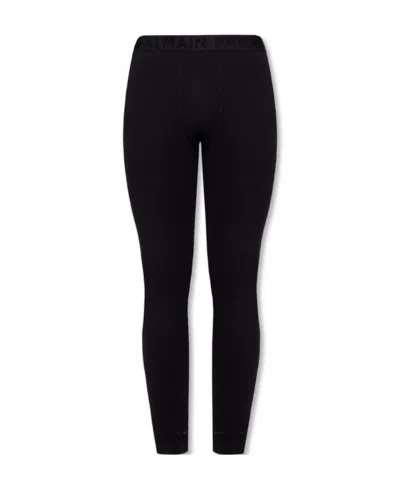 Balmain Elasticated-waist Long Johns In Black