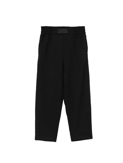 Balmain Kids' Elasticated-waistband Trousers In Black