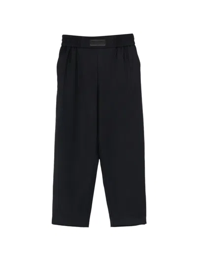 Balmain Kids' Elasticated-waistband Trousers In Black