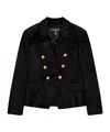 Balmain Elegant Longsleeve Coat In Black