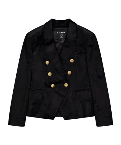 Balmain Elegant Longsleeve Coat In Black