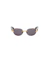 Balmain Elliptical Sunglasses In Gray