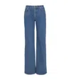 Balmain Elongated Straight Jeans In Blue