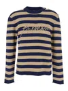 Balmain Embroidered Logo Cotton Sweater In Neutral