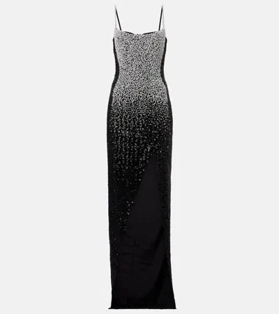 Balmain Embellished Crepe Gown