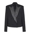 Balmain Crystal-embellishment Double-breasted Blazer In Black