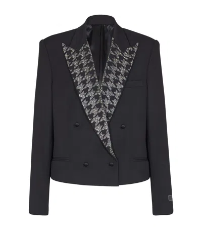BALMAIN EMBELLISHED DOUBLE-BREASTED BLAZER