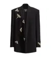 Balmain Embroidered Insect Jacket In Black