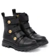 Balmain Leather Boots In Black