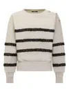 Balmain Embellished Stripe Sweatshirt In Neutral