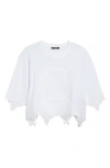 Balmain Embroidered Lace-trimmed Top In White