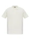 Balmain Emblem Buttoned Polo Shirt In White