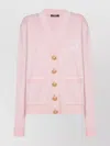 Balmain Silk-cotton Embroidered Cardigan