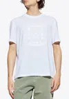 Balmain Emblem Embroidered Linen T-shirt In White