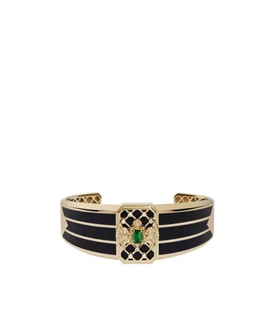 Balmain Emblem Large Cuff In Black