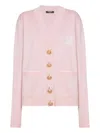 Balmain Silk-cotton Embroidered Cardigan