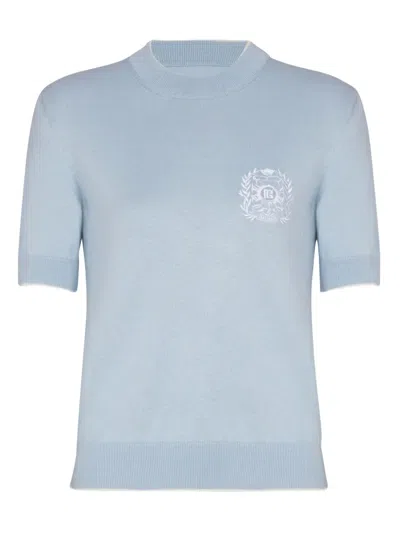 BALMAIN EMBLÈME-EMBROIDERED T-SHIRT