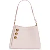 Balmain Logo Button Embellished Embleme Shoulder Bag In Lightt Pink