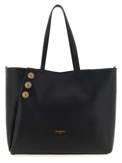 Balmain 'embleme' Shopping Bag In Black