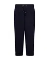 Balmain Embossed-button Drawstring-waist Trousers In Black