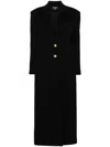 Shop Balmain Embossed-buttons Coat In Black