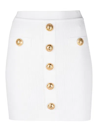 BALMAIN MINIFALDA - BLANCO