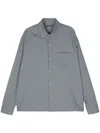 Balmain Embossed-buttons Shirt In 灰色