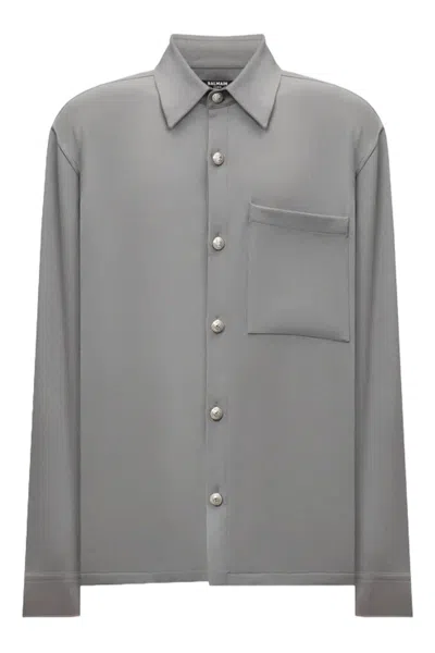 Balmain Embossed-buttons Shirt In Multicolor