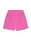 Balmain Embossed-buttons Shorts In Pink