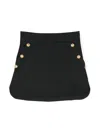 Balmain Kids' Logo-print Jersey Skirt In Schwarz