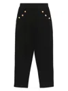Balmain Embossed-buttons Track Pants In Black