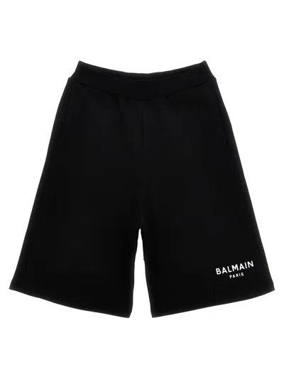 BALMAIN EMBOSSED LOGO BERMUDA SHORTS