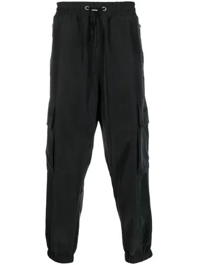 BALMAIN EMBOSSED-LOGO MODAL-BLEND CARGO PANTS
