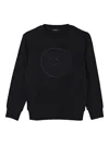 Balmain Embossed Sweatshirt In Black