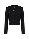 Balmain Embossed-button Cropped Jacket In Black