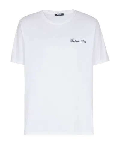 Balmain Embroidered  Signature T-shirt