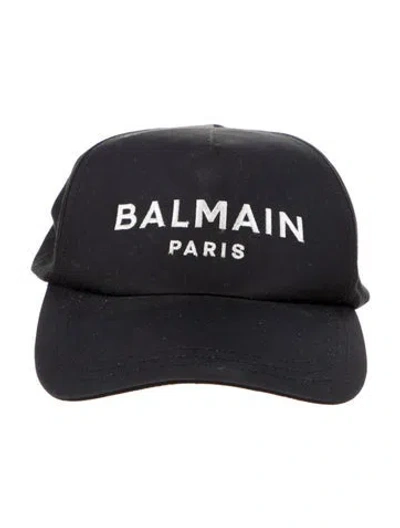 Pre-owned Balmain Embroidered Baseball Cap In Black