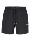 Balmain Swimwear With Elastic Waistband And Pockets In Black