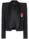 Balmain Embroidered Blazer In Black