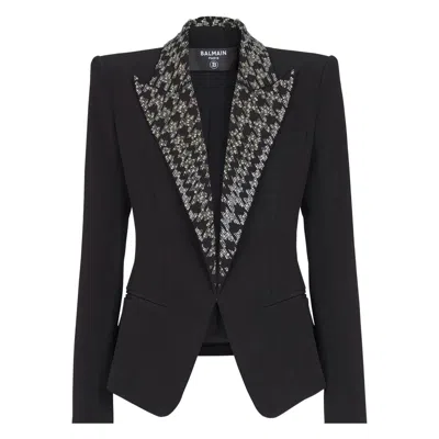 BALMAIN EMBROIDERED BUTTON BLAZER