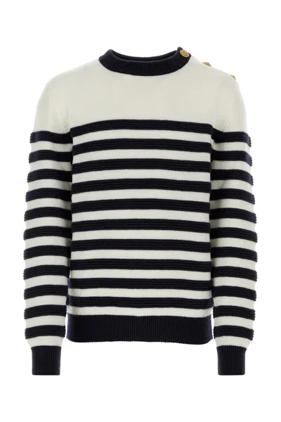 BALMAIN EMBROIDERED CASHMERE SWEATER
