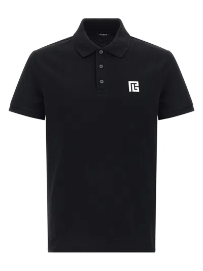 Balmain Embroidered Cotton Polo - Men In Black