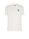 Balmain Polo Shirt Short Sleeves Ribbed Cuffs Collar In White