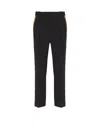 Balmain Embroidered Crepe Straight-leg Tailored Trousers In Black