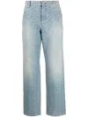Balmain Embroidered Denim Jeans